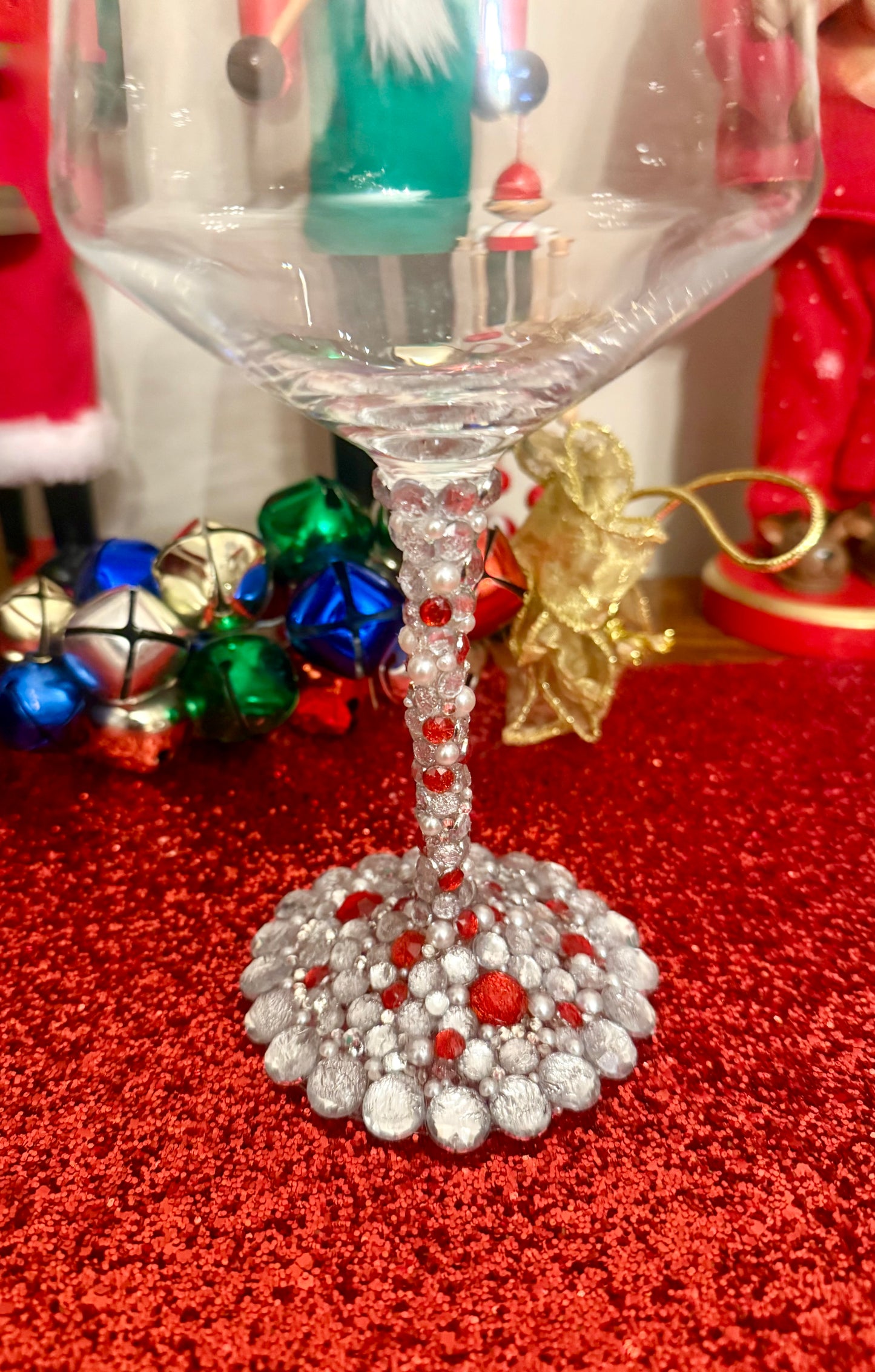 Custom made Bling wine glass