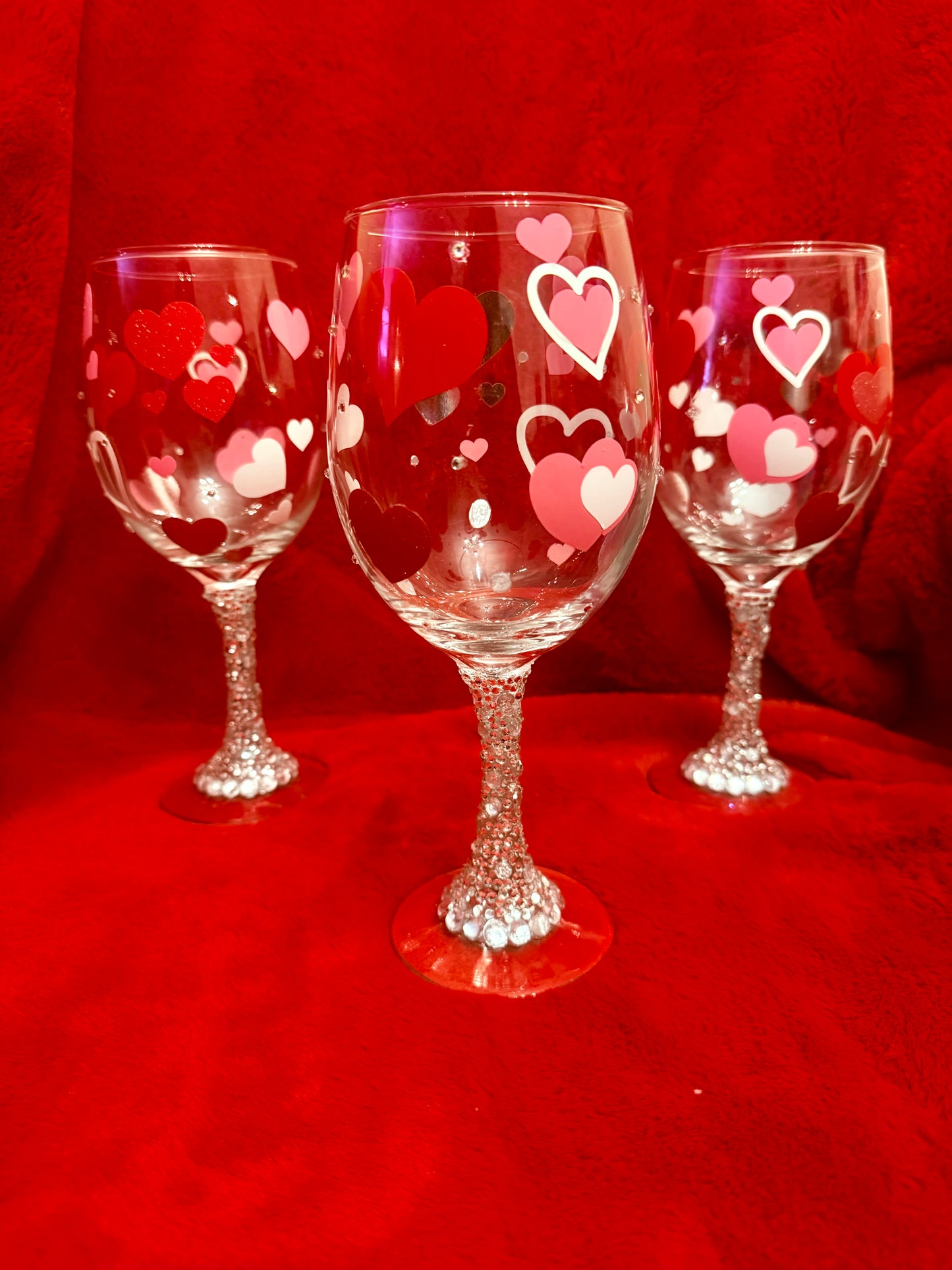 Valentine’s Day BLING wine glass