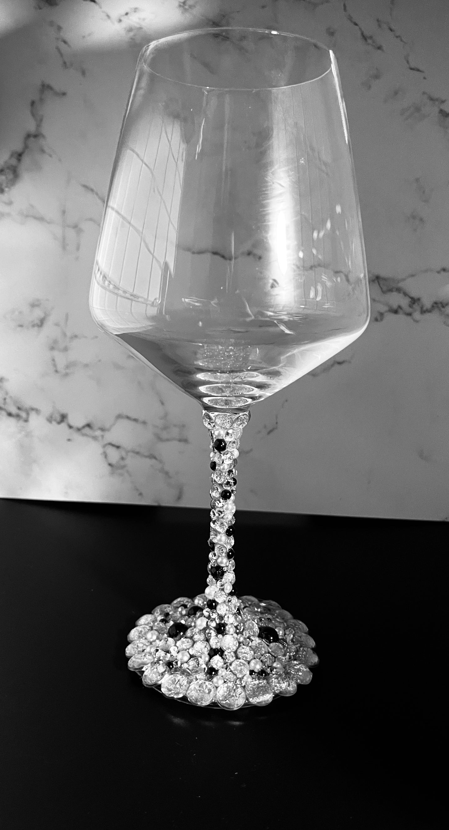 Custom made Bling wine glass