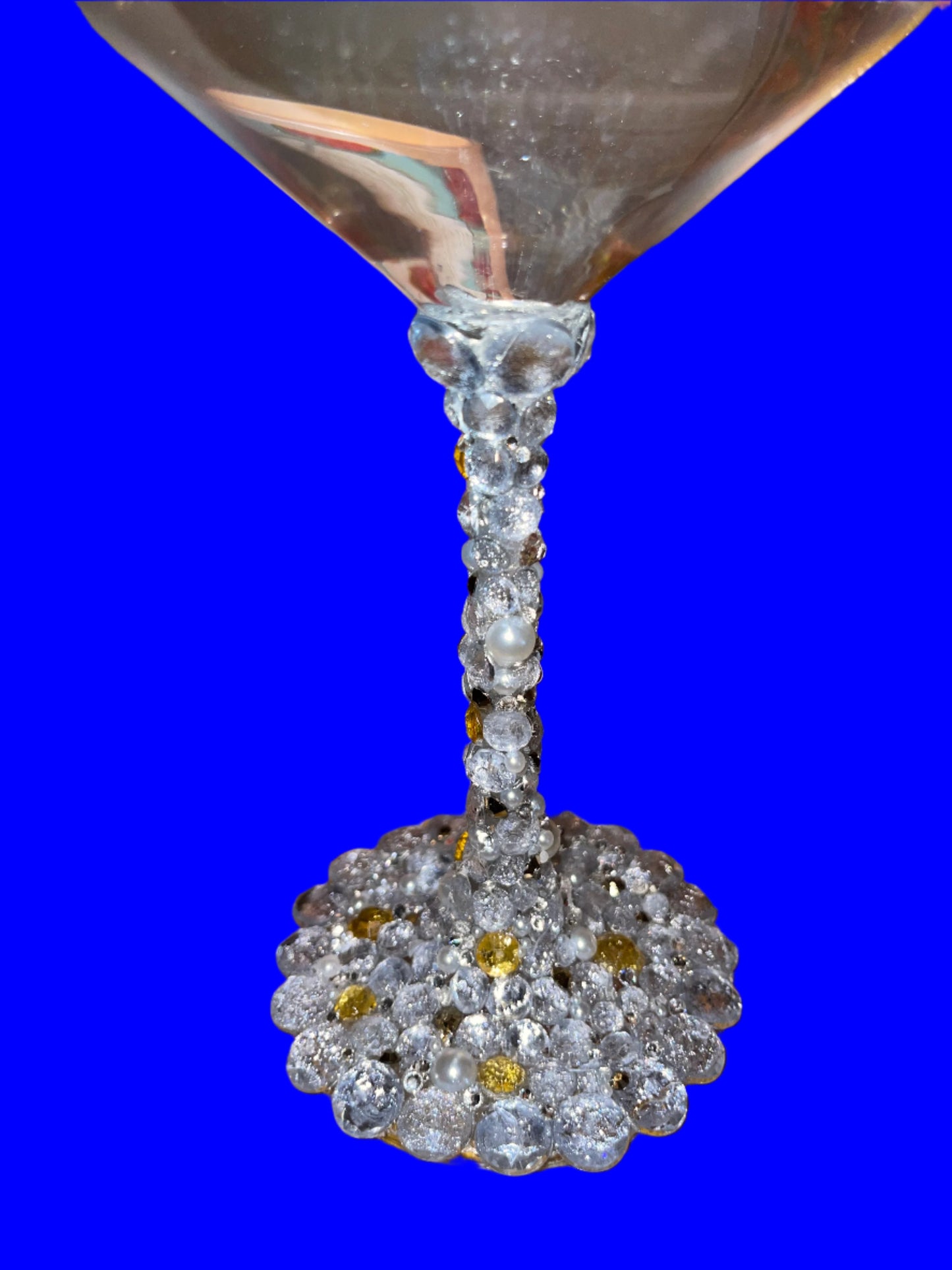 Custom made Bling wine glass