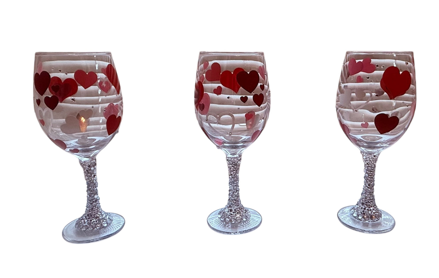 Valentine’s Day BLING wine glass